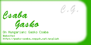 csaba gasko business card